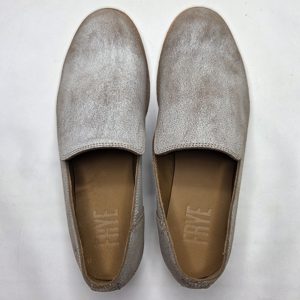 Frye Chris Venetian Slip-On Loafer Shoes Casual NWOB Distressed Mushroom Mens 9D - Picture 5 of 11